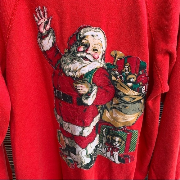 Vintage Santa Crewneck Sweatshirt XL - Picture 3 of 5